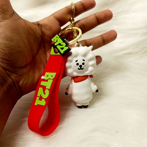 Bts / Bt21 keychains with  Bagcharm and Strap ( Select From Dropdown Menu)