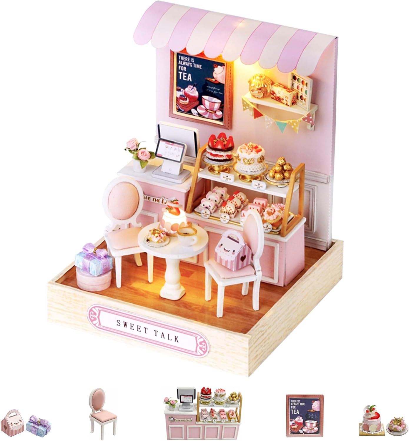 Cuteroom Diy Dollhouse - Corner of Happiness Series Miniature Kit - Sweet Talk