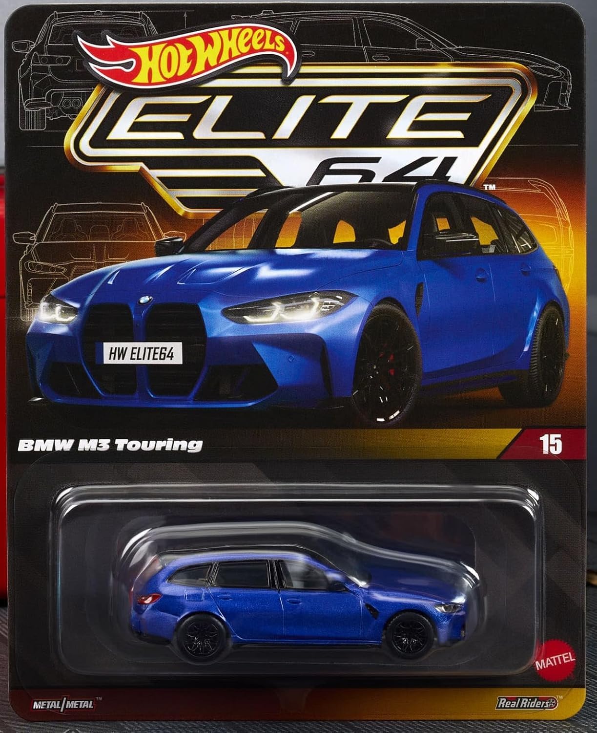 Hot Wheels Scale 1:64 Imported Elite 64 BMW M3 Touring Vehicle Exclusive Collection