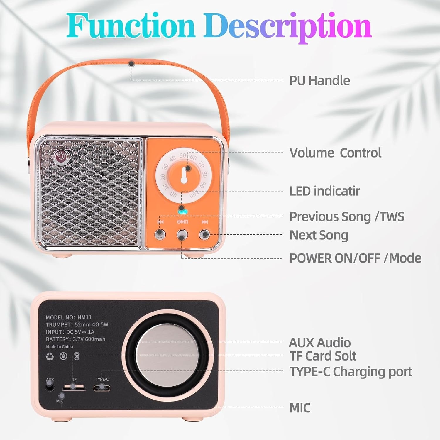 HM11 Pro Portable Wireless Bluetooth Speaker (Choose From DropDown Menu)