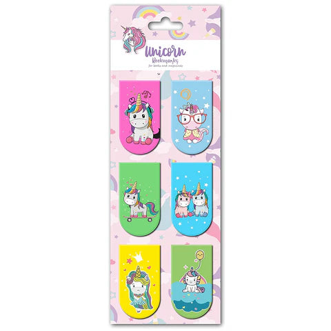 Unicorn Magnetic Bookmark - Pack of 6