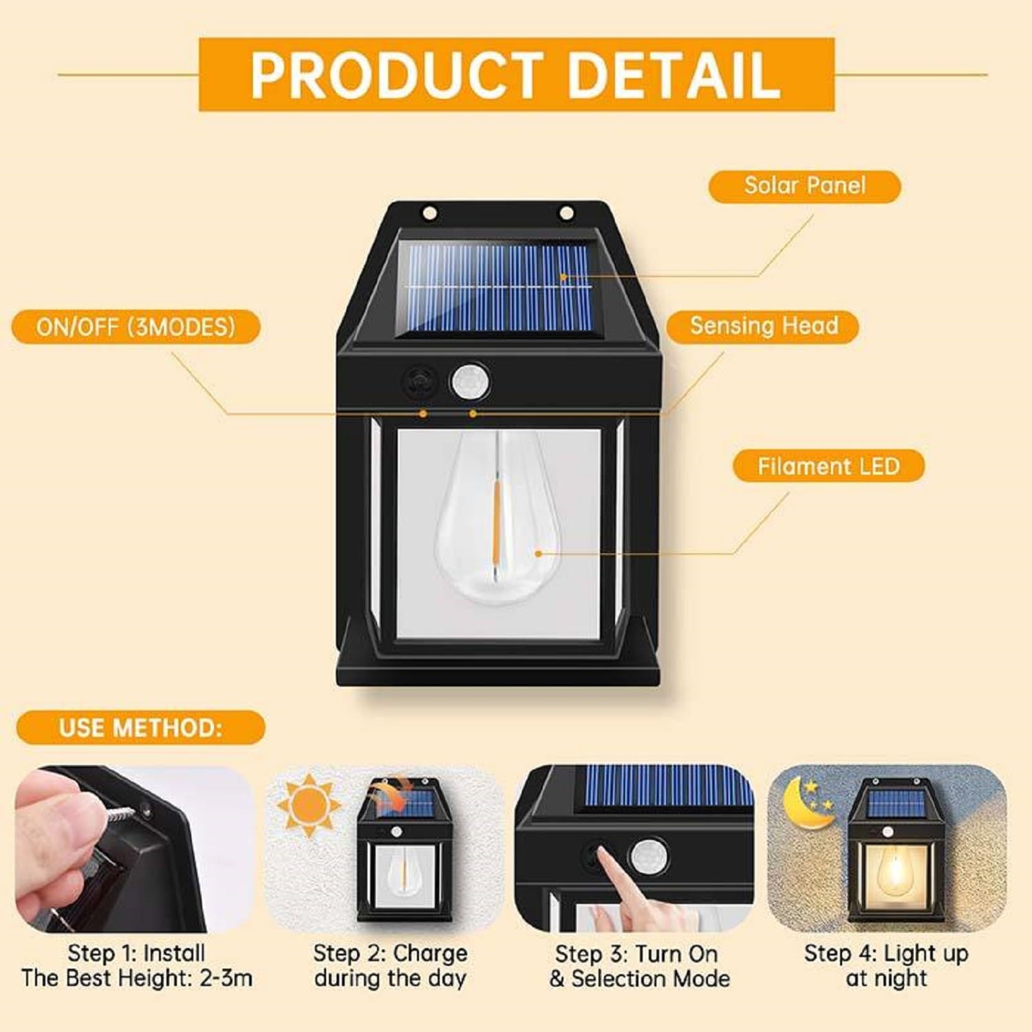 Solar Led Bulb with Motion sensor( No batteries Required) Choose from drop down menu.