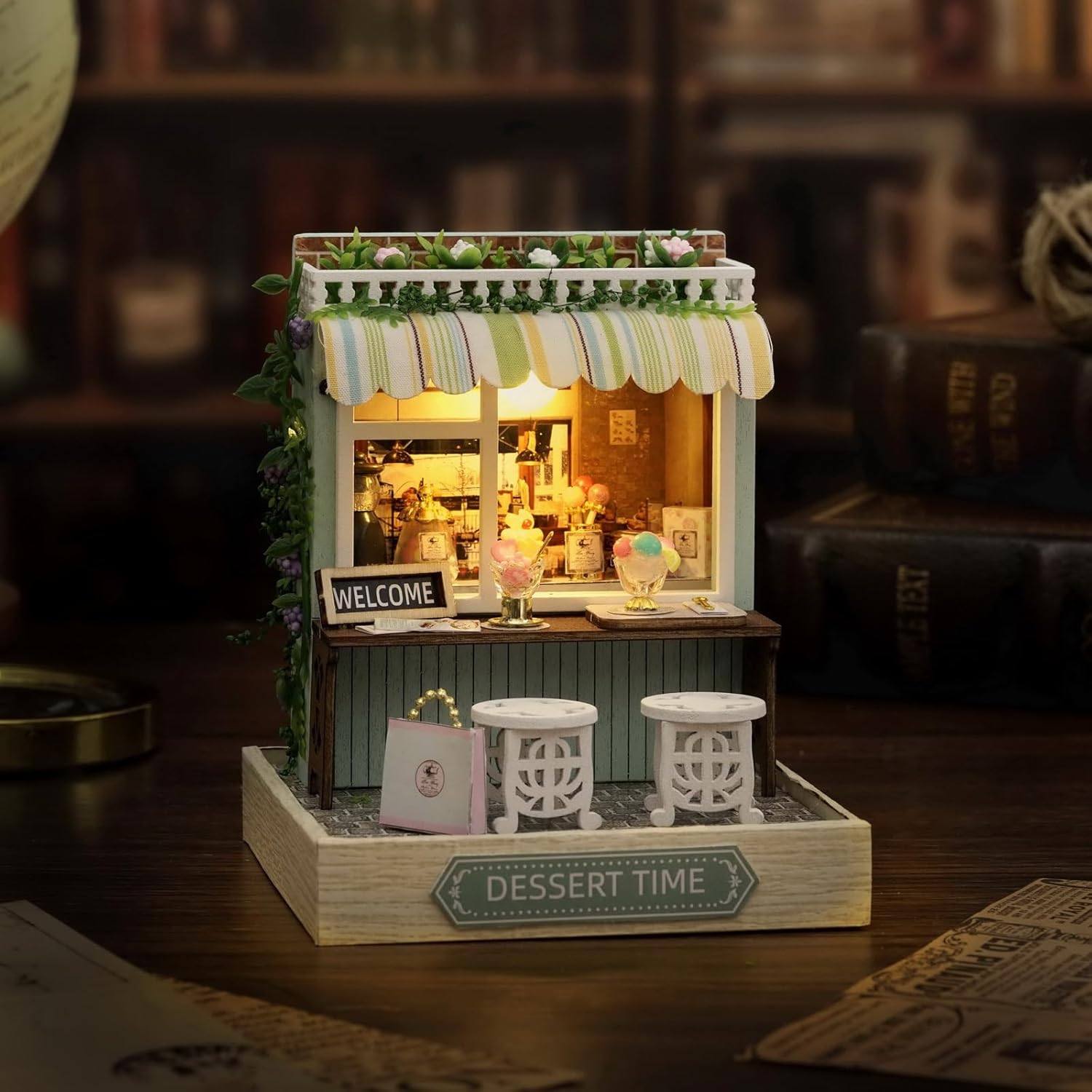 Cuteroom Diy Dollhouse - Corner of Happiness Series Miniature Kit - Dessert Time