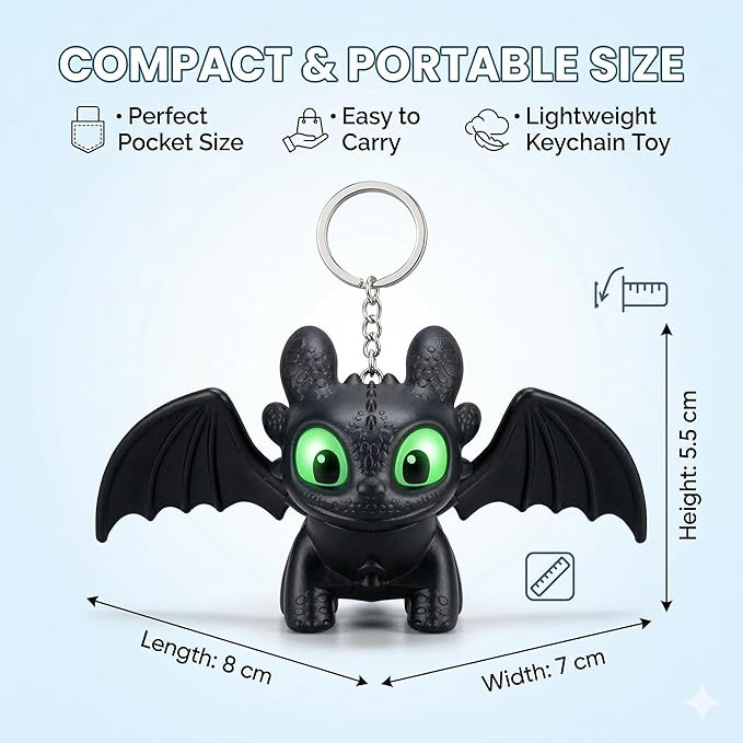 Cartoon Wing Moving Keychain With Lights
