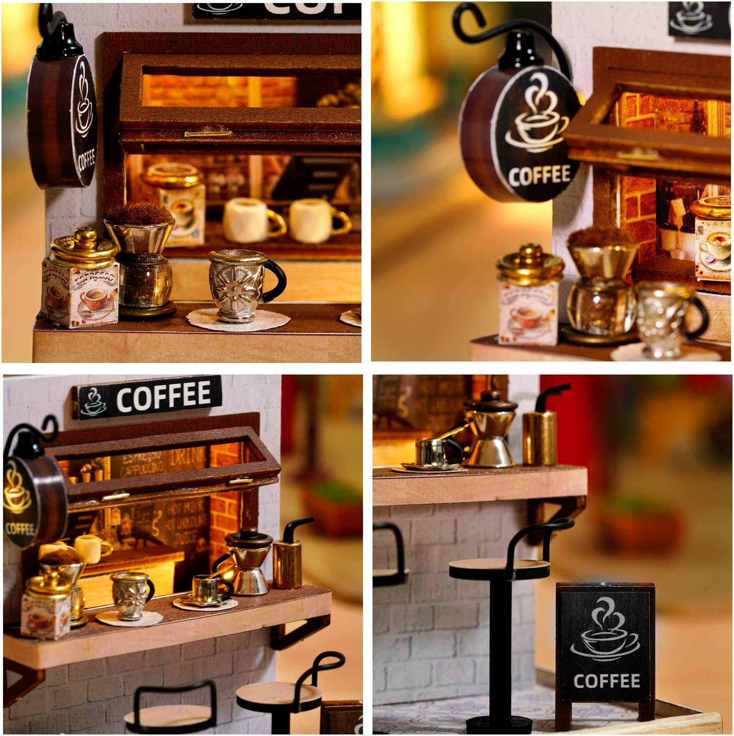 Cuteroom Diy Dollhouse - Corner of Happiness Series Miniature Kit - Coffee Time