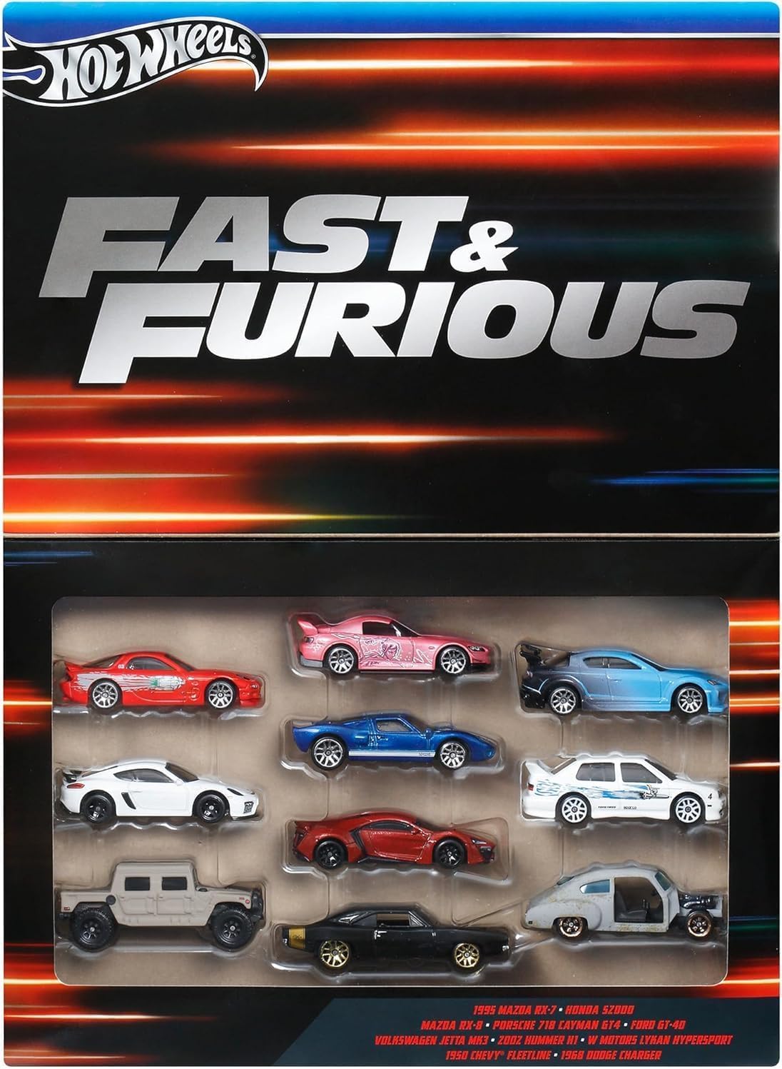 Hot Wheels Fast and Furious Cars Combo - Set Of 10