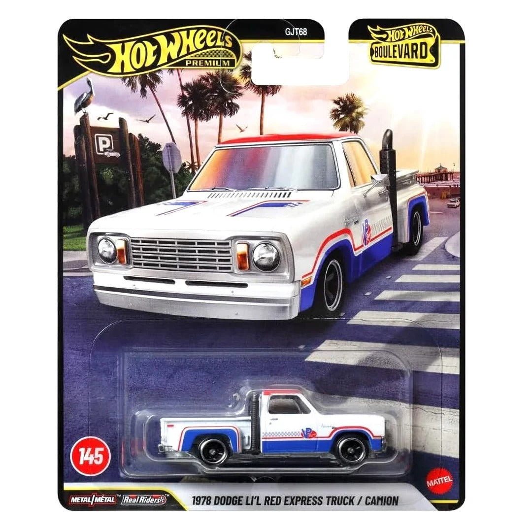 Hot Wheels Premium Imported 1978 Dodge Li'l Red Express Truck Boulevard 1:64 Diecast Model Car