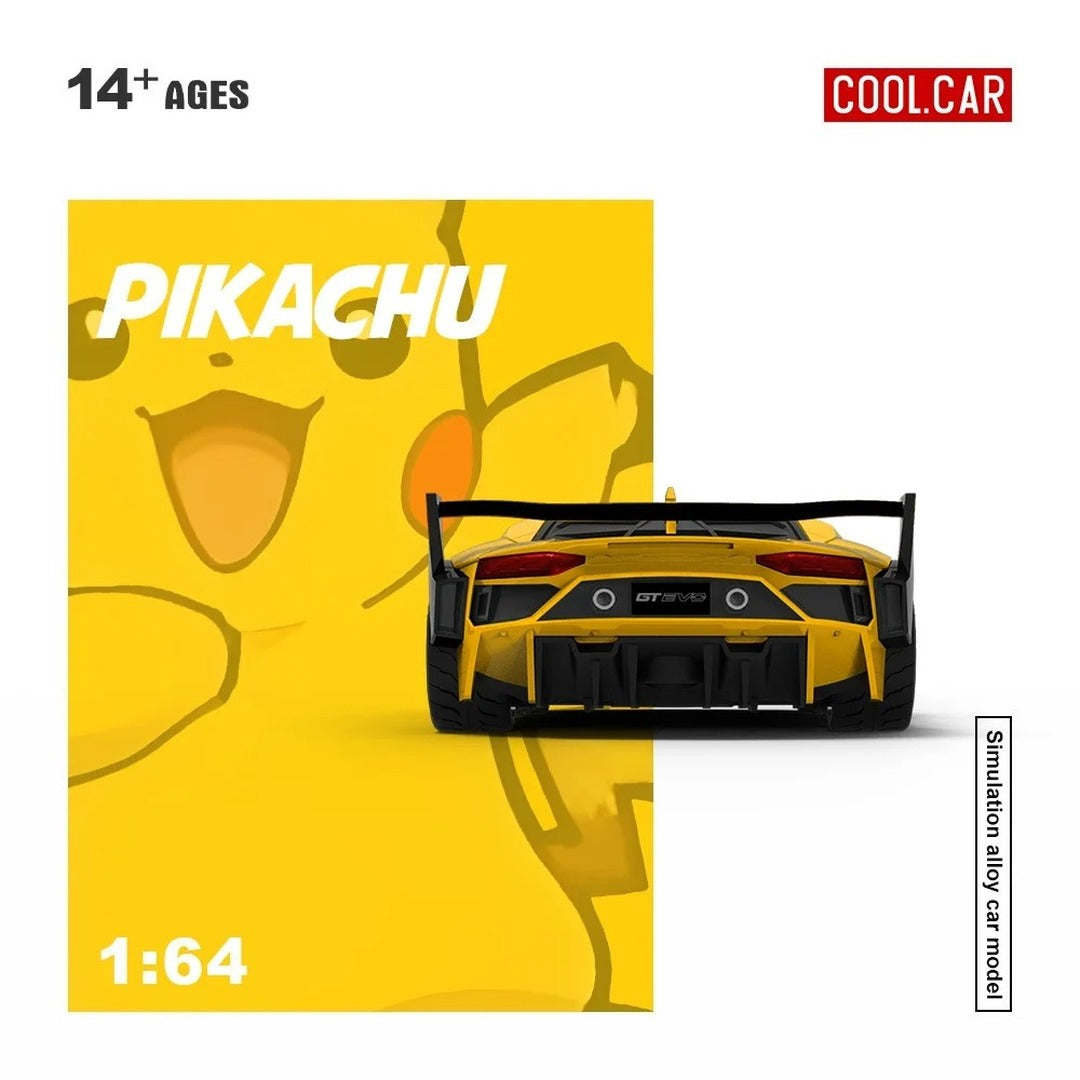Cool Car Pikachu Lamborghini 1:64 Scale Simulated Alloy Diecast Model Car