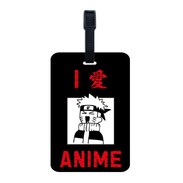 I Love Anime Luggage Tag