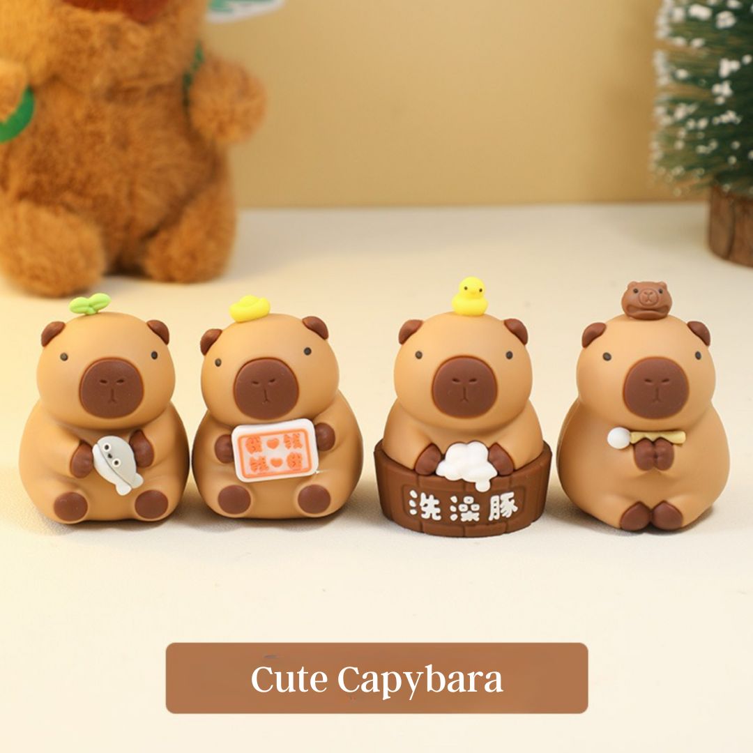 Cute Capybara Figures Set of 4