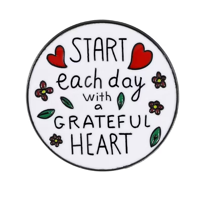 Grateful Heart Brooch Pin