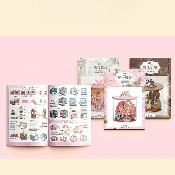 Sakura Scenery 3D DIY Decor Miniature House Kit in Dream Bottle Series 3D DIY Decor