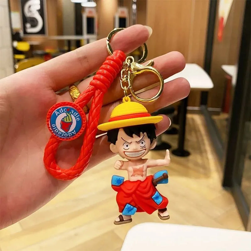 One Piece 3D Silicon Keychain with Bagcharm and Strap (Choose From DropDown Menu)