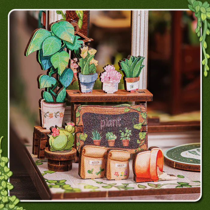 CUTEBEE DIY Book Nook Kit -  Green Life Bookshop