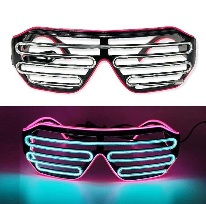 Colorful LED Glowing Party Flashing Light Glowing Glasses (Select From Drop Down Menu)