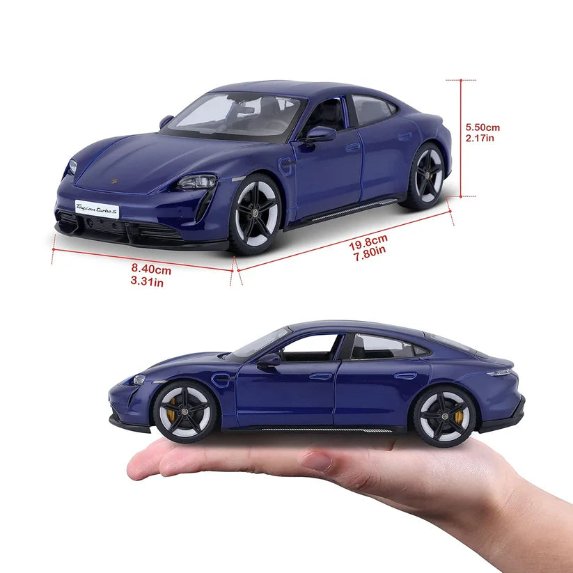 Bburago - 1 : 24 Diecast Scale Model - Official Licensed Product - Porsche Taycan Turbo S
