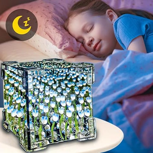 DIY 3D Tulip Led Lamp - Blue - 20 Tulips (No Cash On Delivery Allowed On This Product) - Prepaid Orders Only