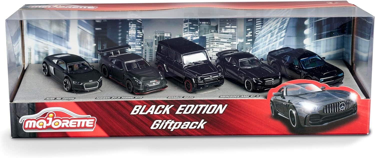 Majorette Black Edition 2023 Giftpack Premium Diecast Car Model - Set of 5