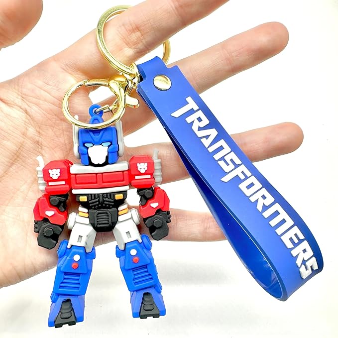 Transformers 3D Silicon Keychains With Bagcharm And Strap (Select from Drop Down Menu)