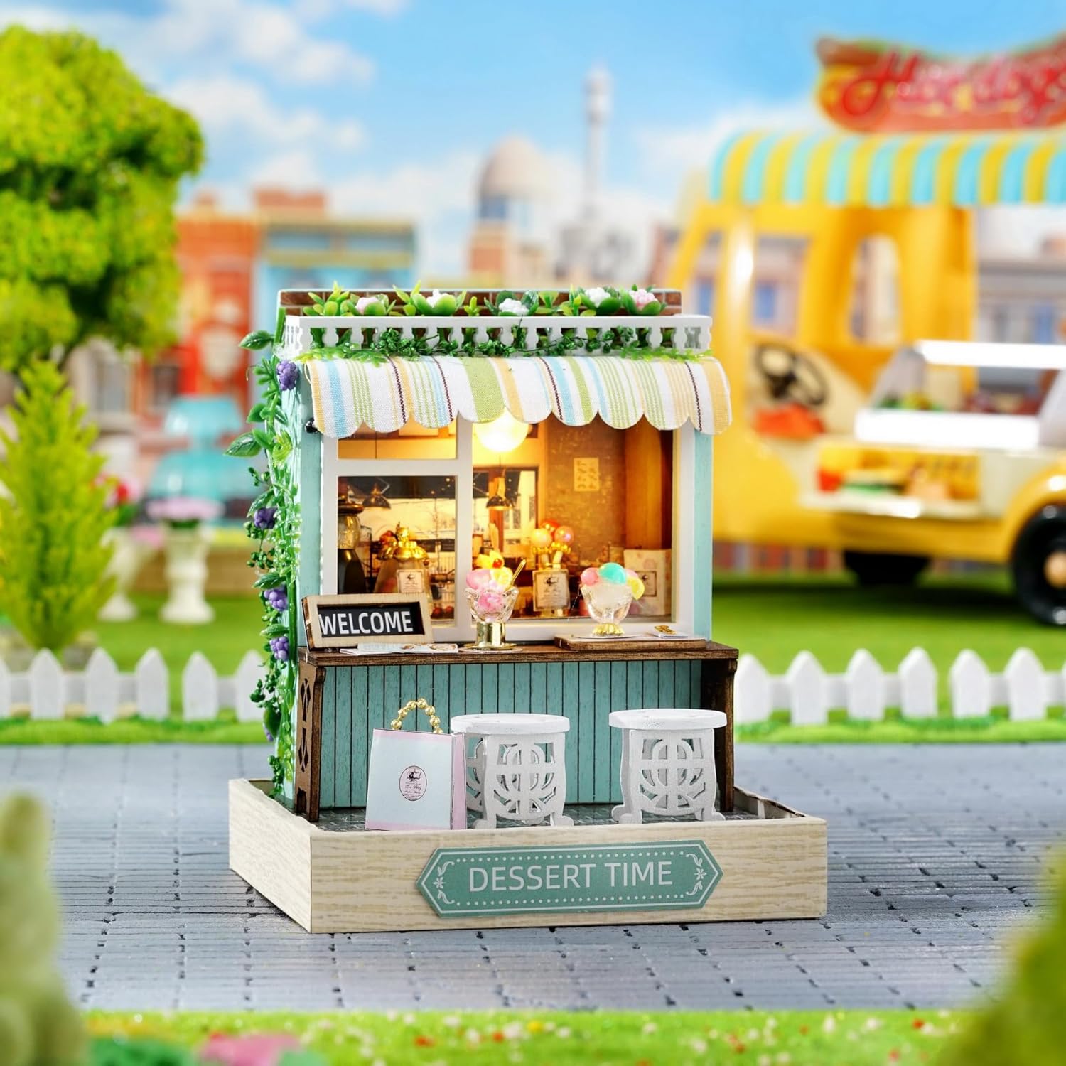 Cuteroom Diy Dollhouse - Corner of Happiness Series Miniature Kit - Dessert Time