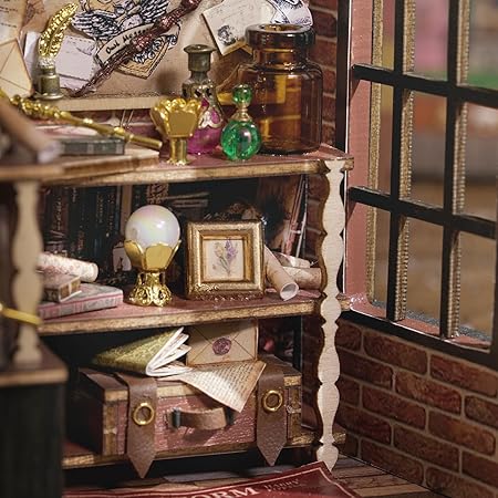 Cuteroom Harry Potter inspired Book Nook Kit DIY Miniature House Kit - Magic Wand