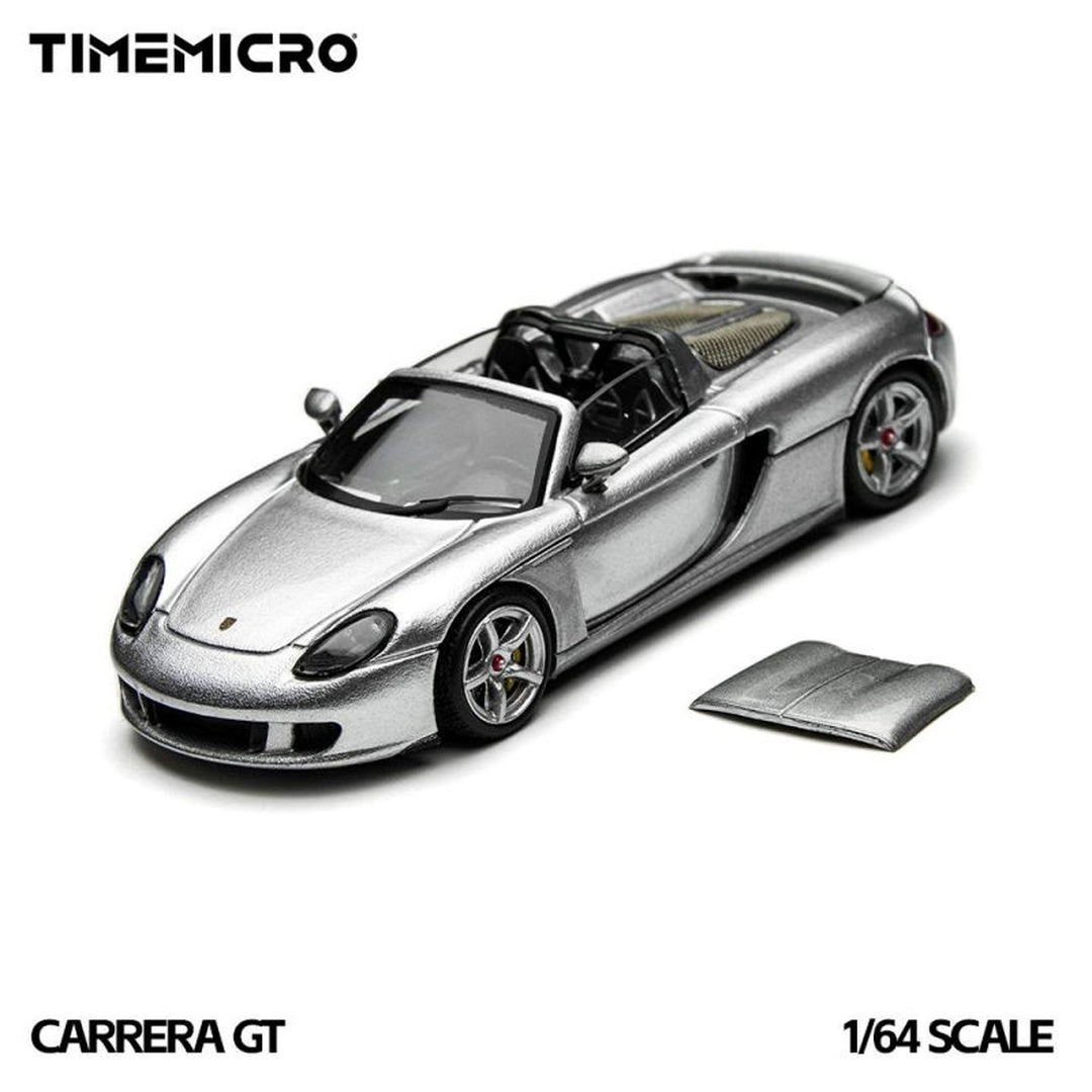 TimeMicro Porsche Carrera GT Silver 1:64 Scale Alloy Diecast Model Car