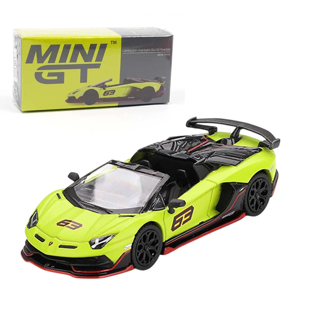 Mini GT Lamborghini Aventador SVJ 63 Roadster Verde Shock- Code 887