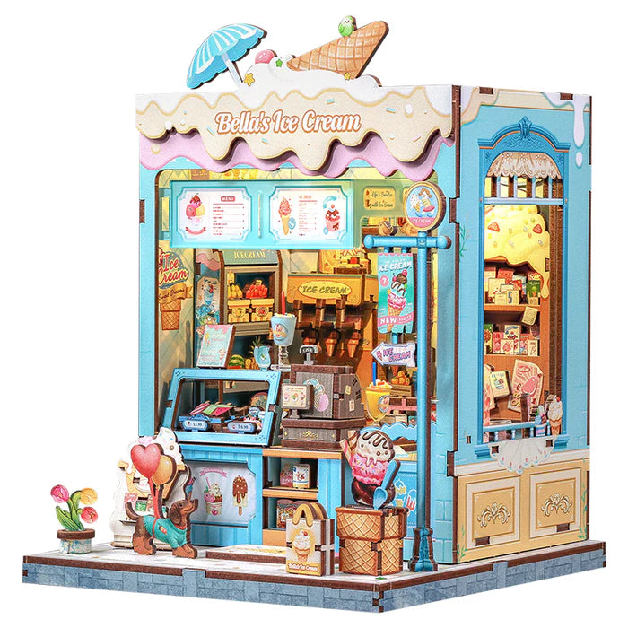 CUTEBEE DIY Book Nook Kit - Bella's Ice Cream