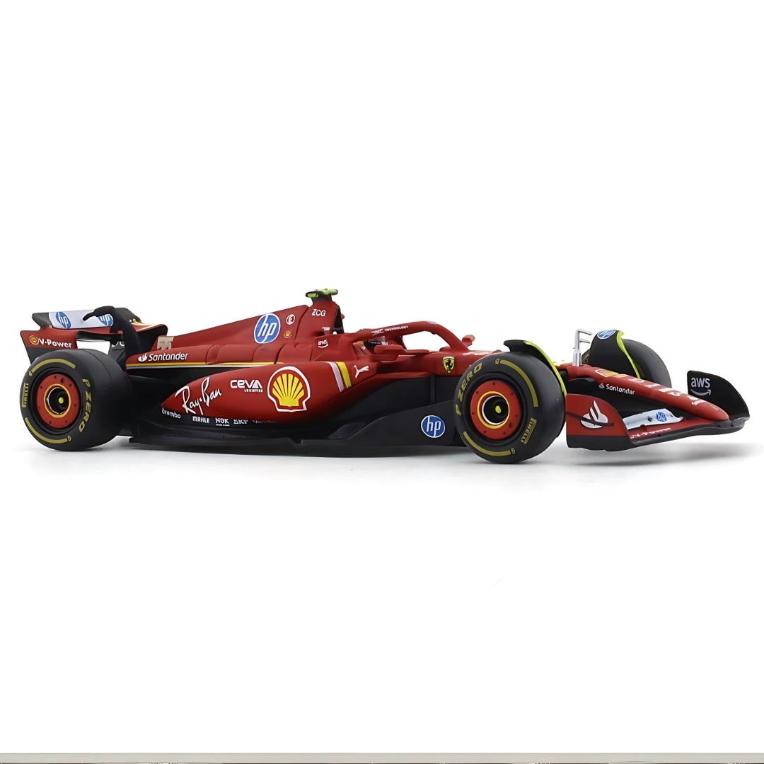 Bburago - 1/43 Diecast Scale Model 2024 Ferrari SF24 #55 Carlos Sainz