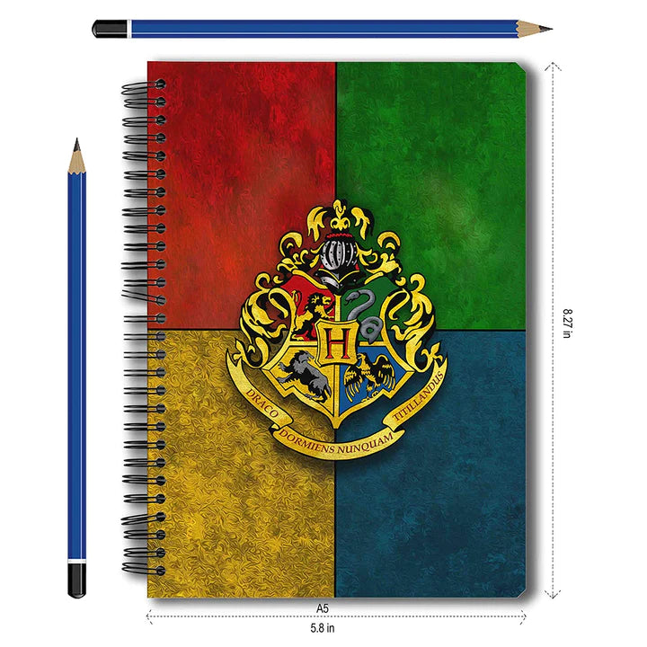 Harry Potter House Crest A5 Spiral Notebook