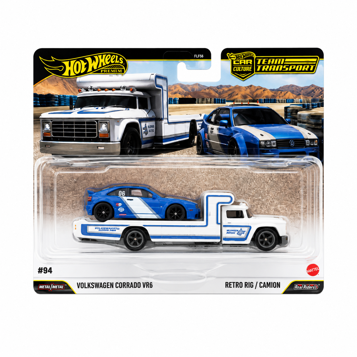 Hot Wheels Premium Team Transport Volkswagen Corrado VR6 – Retro Rig 1:64 Scale #94