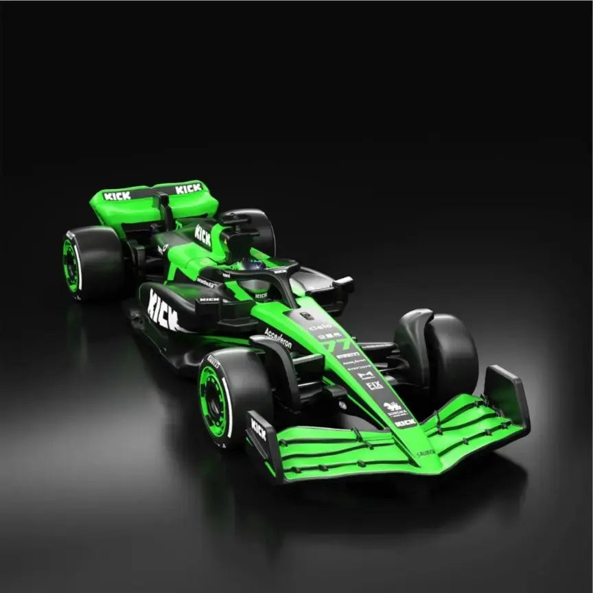 Hot Wheels Scale 1:64 Imported Premium Formula F1  2024 Diecast Model Cars - Kick Sauber Formula 1 Team (#77)