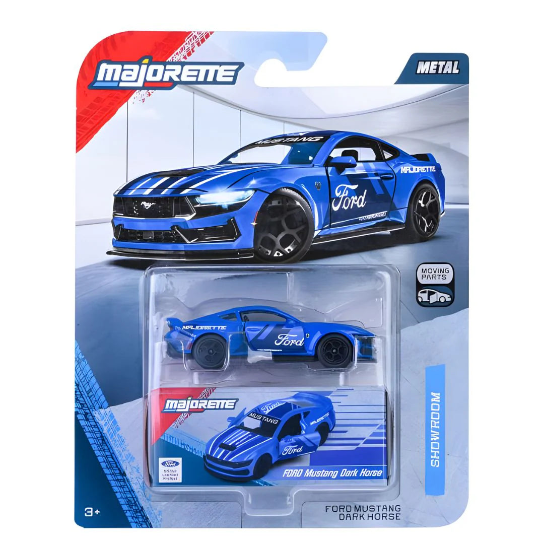 Majorette 1:64 Scale Showroom Deluxe Diecast Car Model - Ford Mustang Dark Horse