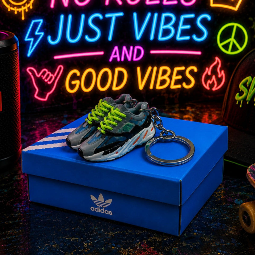 Adidas Mini Sneaker Keychain 1 Pair with Box – Stylish Sneaker Keyring for Keys & Bags