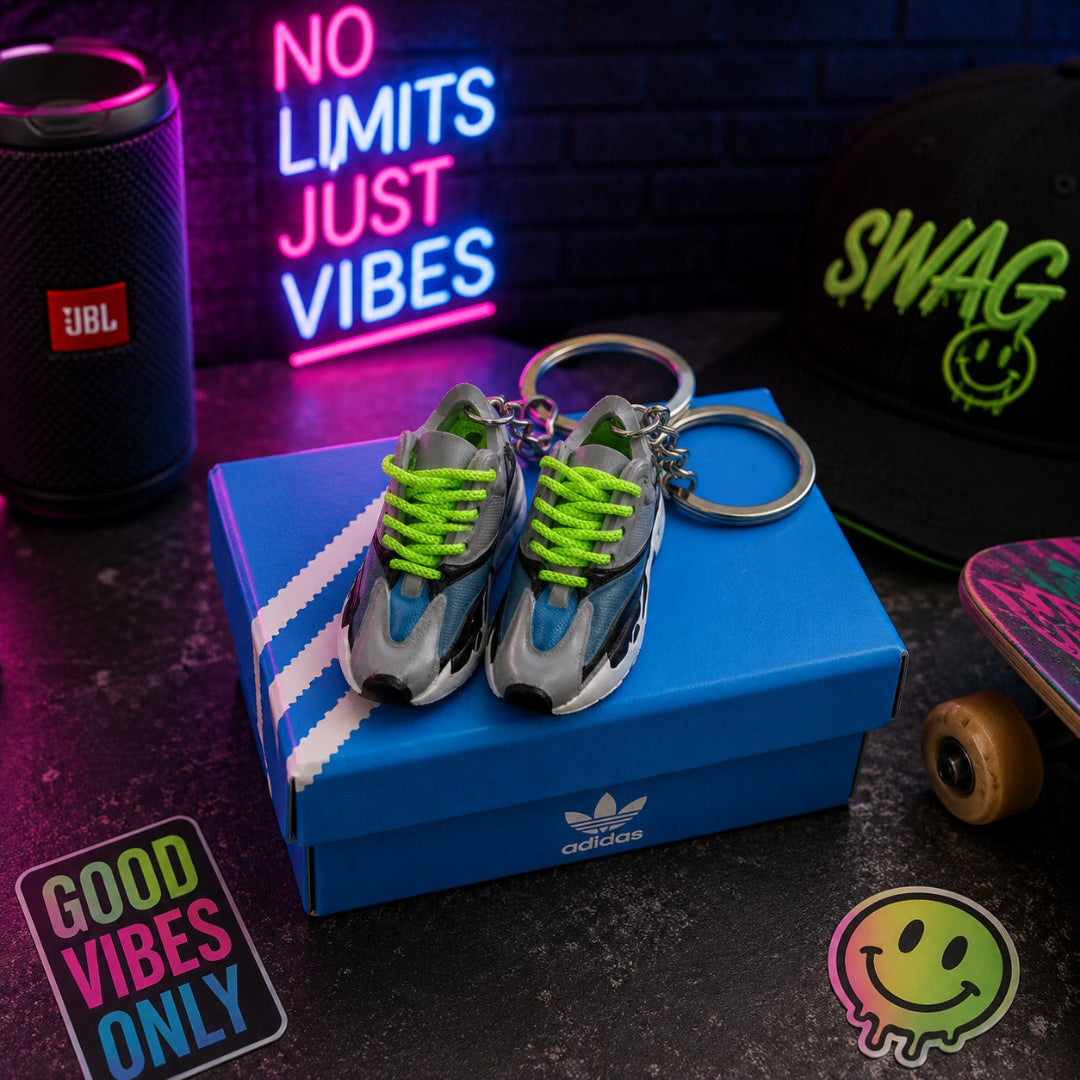 Adidas Mini Sneaker Keychain 1 Pair with Box – Stylish Sneaker Keyring for Keys & Bags