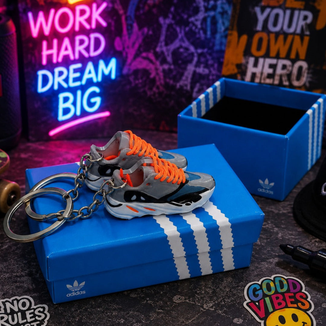 Adidas Mini Sneaker Keychain 1 Pair with Box – Stylish Sports Sneaker Keyring