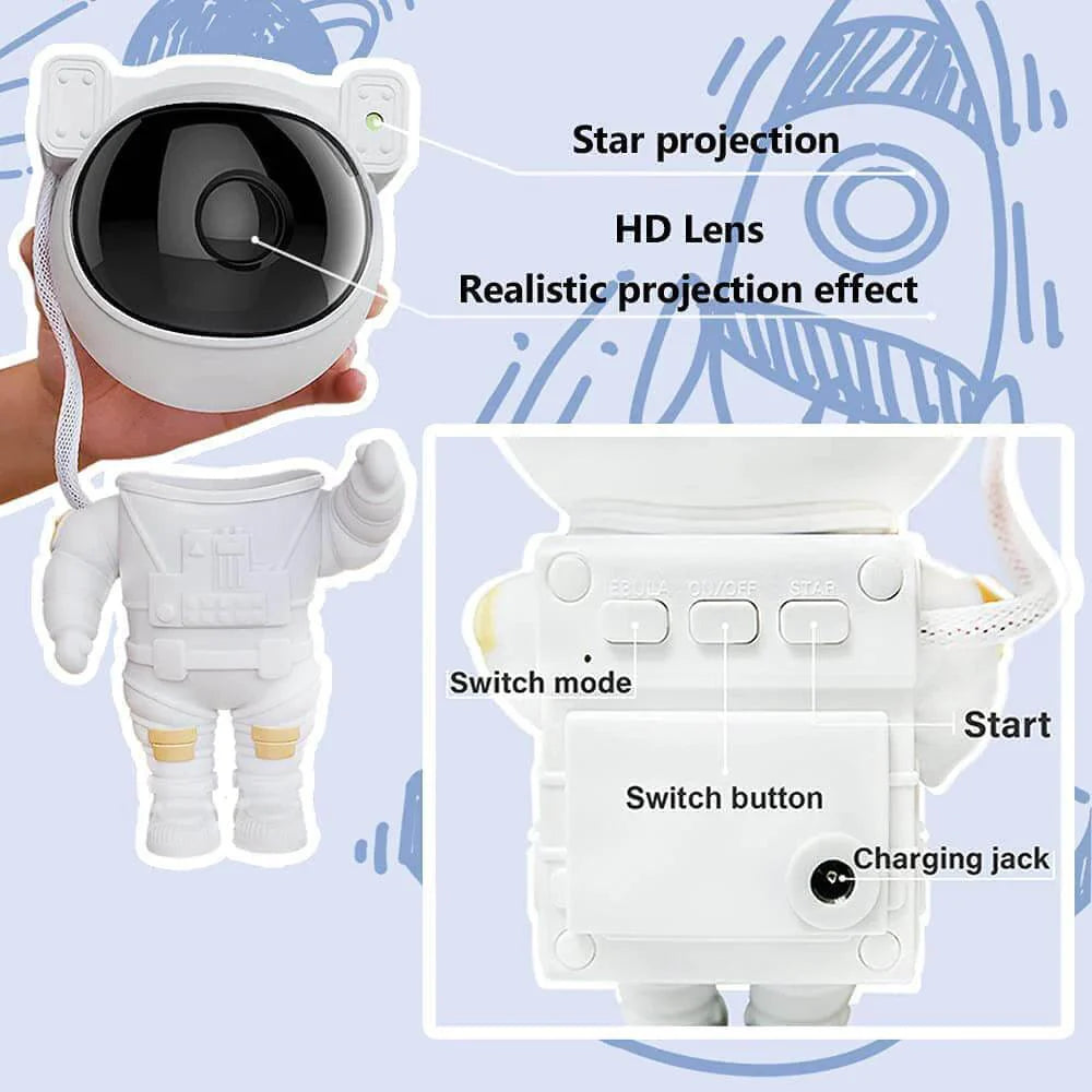 Astronaut Nebula Projector Galaxy Lamp - ThePeppyStore