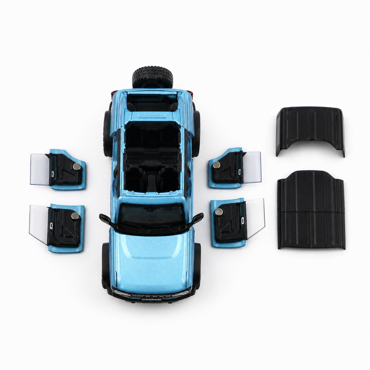Bronco 1:64 Scale Die-Cast SUV Model Car – Opening Doors & Removable Roof Panels