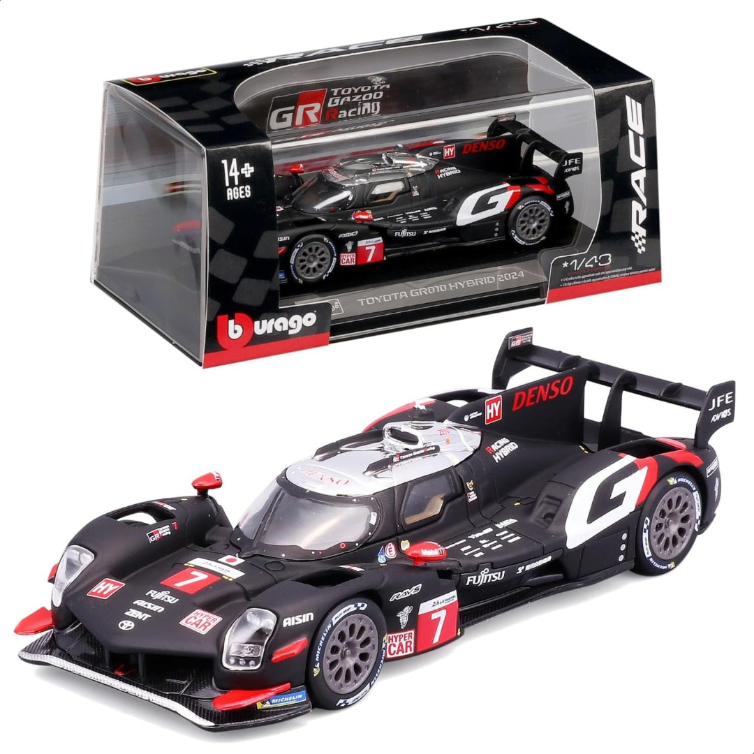 Bburago 1:43 Toyota GR010 Hybrid 2024 #7 Die-Cast Model Racing Car