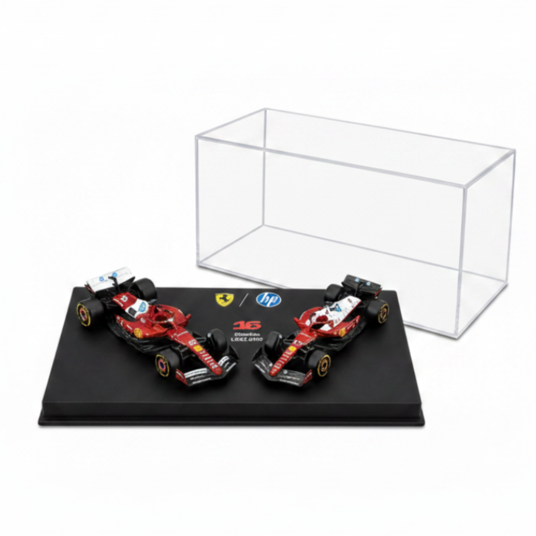 Bburago 2025 Ferrari SF-25 Charles Leclerc Twin Pack Formula 1 Die-Cast Model Cars 1:64 Scale (Preorder Ships 1st week of September)