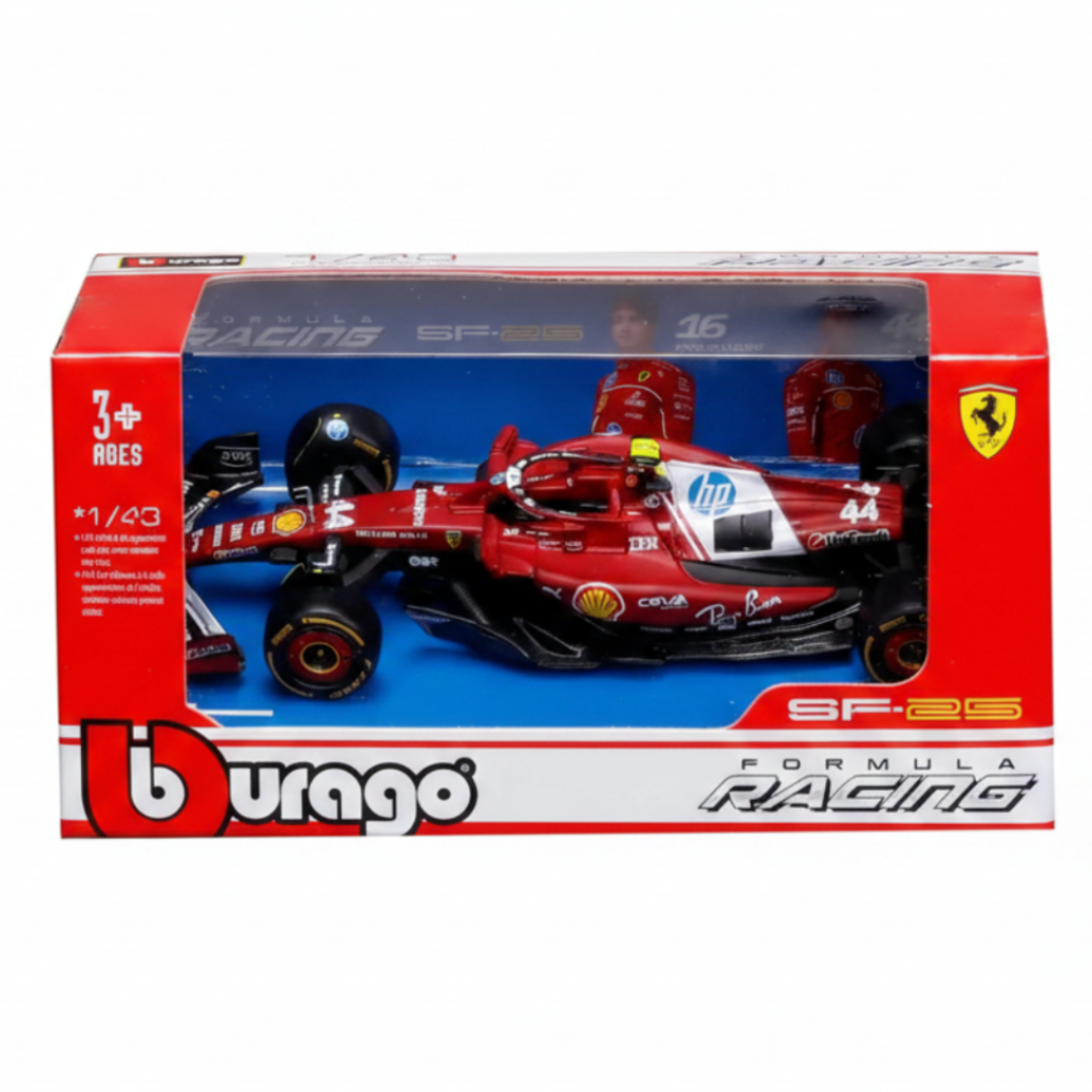Bburago Ferrari SF-25 No.44 Lewis Hamilton 1:43 Formula Racing Die-Cast Model Car