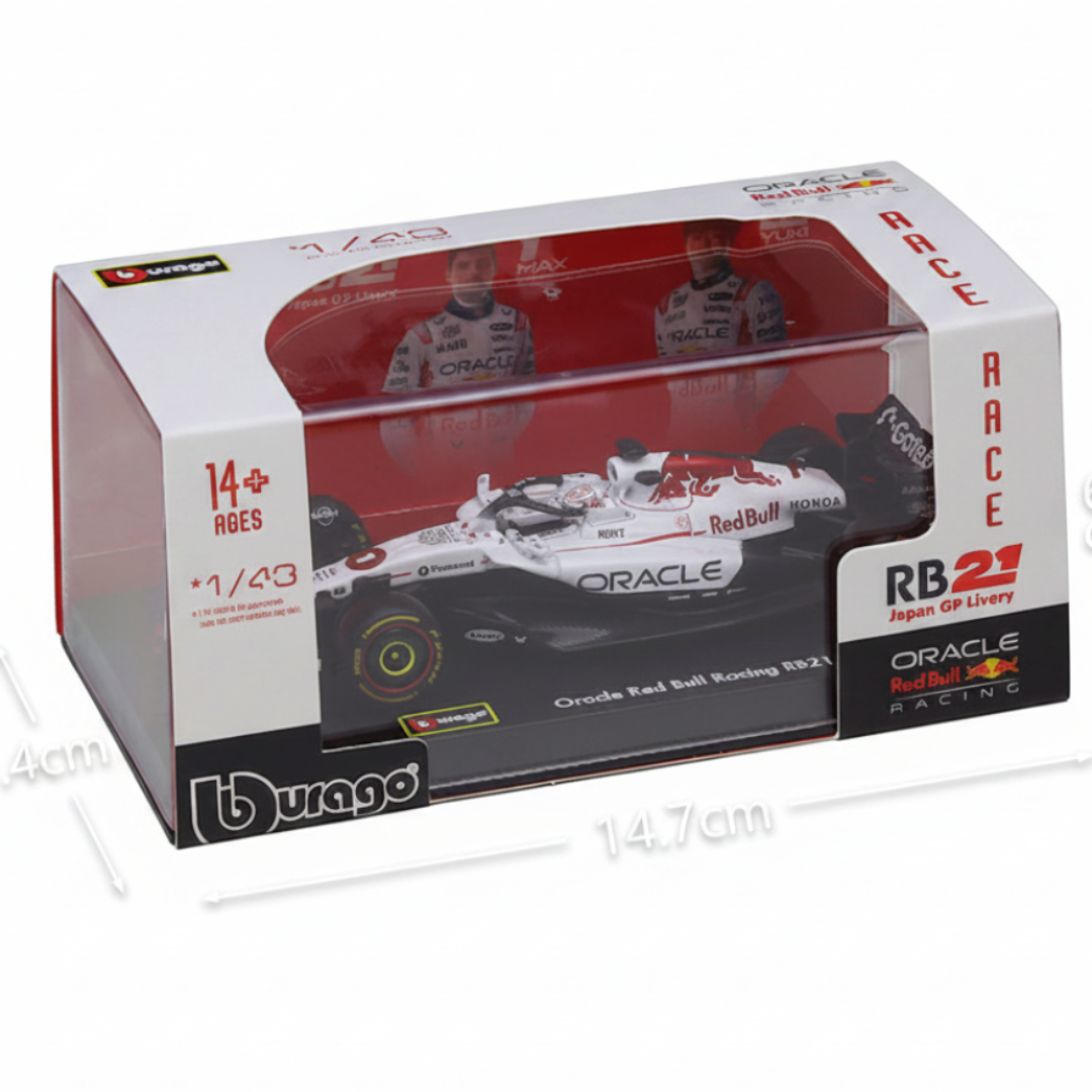 Bburago Oracle Red Bull Racing RB21 Max Verstappen Japan GP 2025 1:43 #1 Die-Cast Model Car