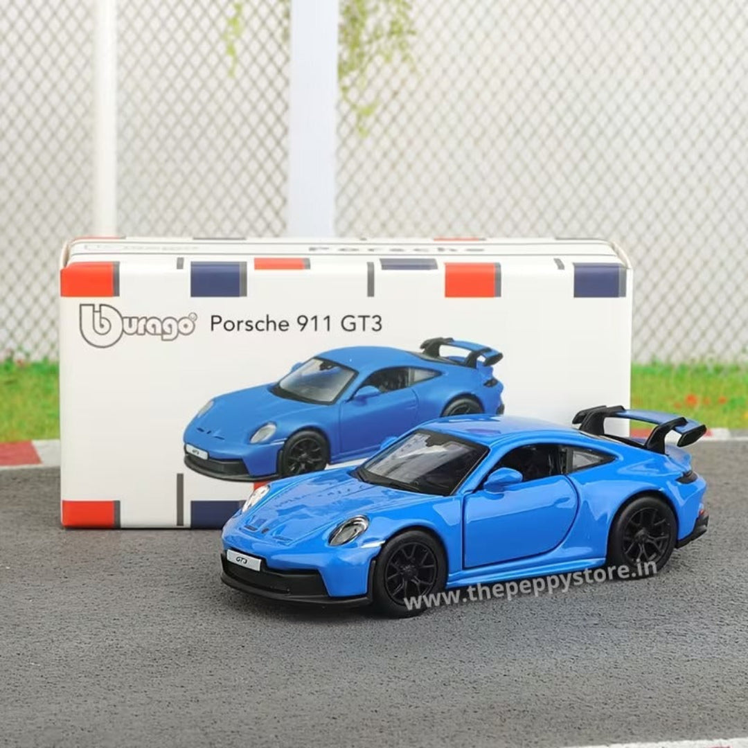 Bburago Porsche 911 GT3 Diecast Model Car | Blue