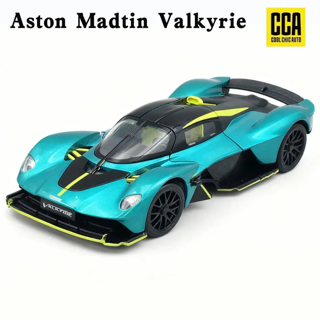 CCA Aston Martin Valkyrie 2024 S28-01 1:64 Diecast Model Car – Turquoise