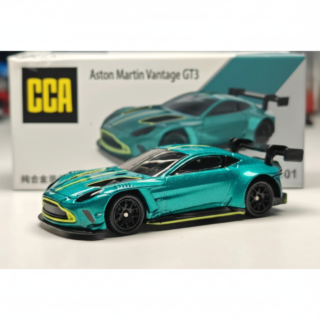CCA Aston Martin Vantage GT3 Die-Cast Model Car 1:64 Scale – Metallic Green Sports Car S29-01