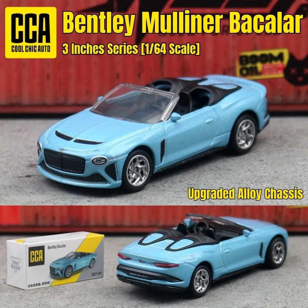 CCA Bentley Bacalar 1:64 Scale Die-Cast Model Car – Light Blue S27-01