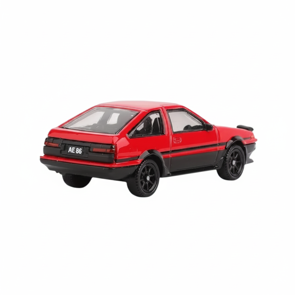 CCA Toyota AE86 Die-Cast Model Car | Red & Black Classic Sports Car | Collectible T S18-02