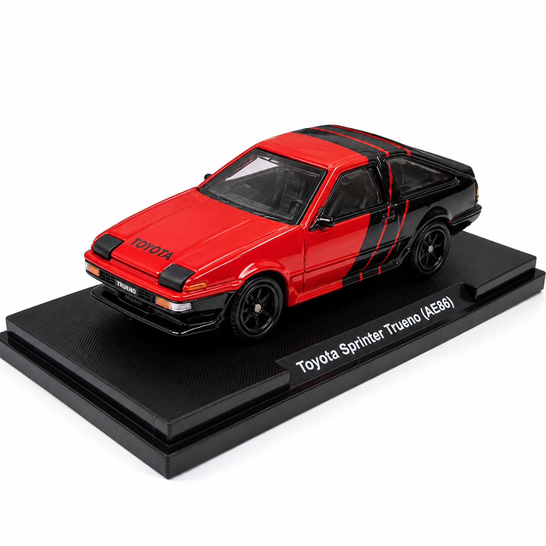 CCA Toyota Sprinter Trueno AE86 Red & Black 1:64 037 Diecast Model Car