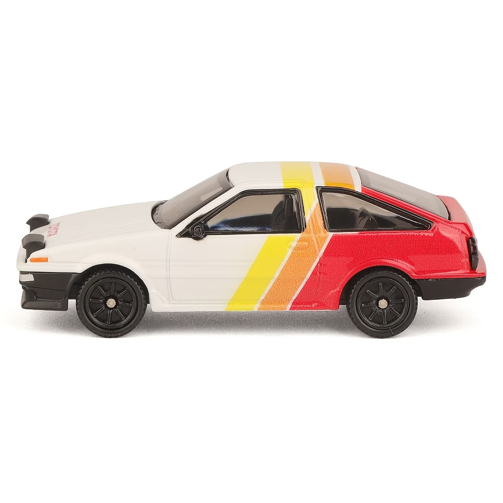CCA Toyota Sprinter Trueno AE86 White Red Yellow 1:64 Diecast Model Car