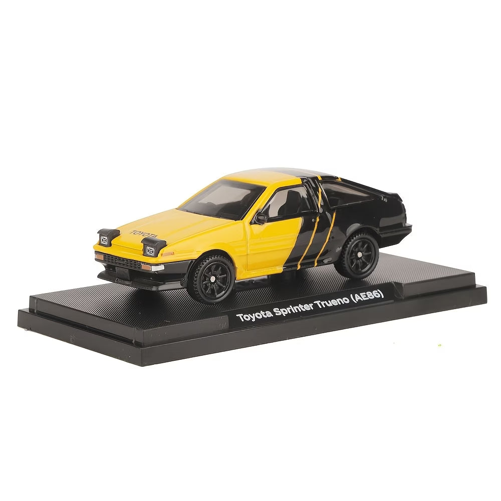 CCA Toyota Sprinter Trueno AE86 Yellow & Black 1:64 Diecast Model Car 036